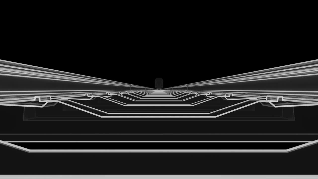 tren transparente de alta velocidad del futuro. contorno o estilo de marco de alambre