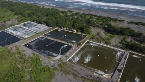 industria de producción de sal alrededor de la costa en yogyakarta, indonesia