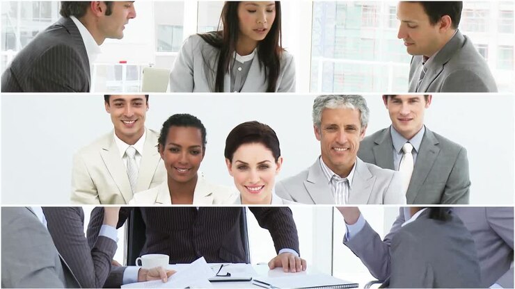 Fly Thorugh of a Business Team at work