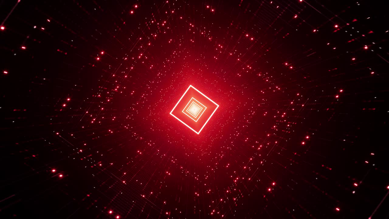 빨간색 반이는 사각형 터널 회전 vj 루프