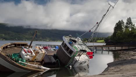 barco caído noruega0