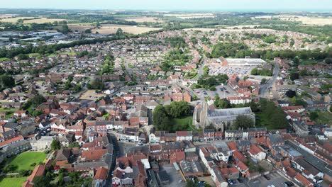 Establishing-aerial-shot-North-Walsham-Norfolk-UK