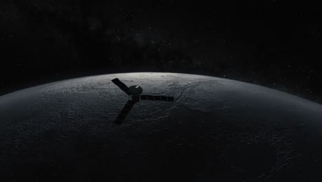 nave espacial en órbita alrededor de un planeta