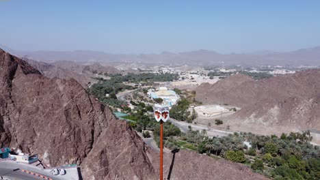 drone shot of hatta outside dubai