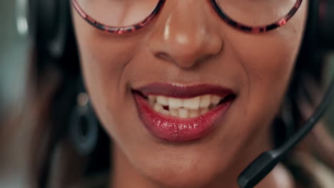 close-up of a woman working in customer service