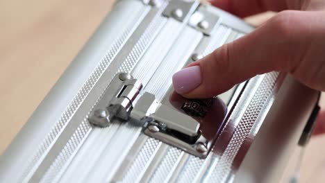 combination lock on metal case