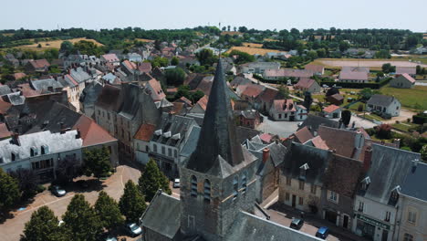 aerial view of a charming french village