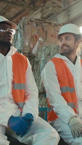 recycling facility workers