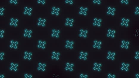 blue neon cross pattern against a black backdrop, ideal for a futuristic or cyberpunk theme. striking visual that could enhance any contemporary design aesthetic