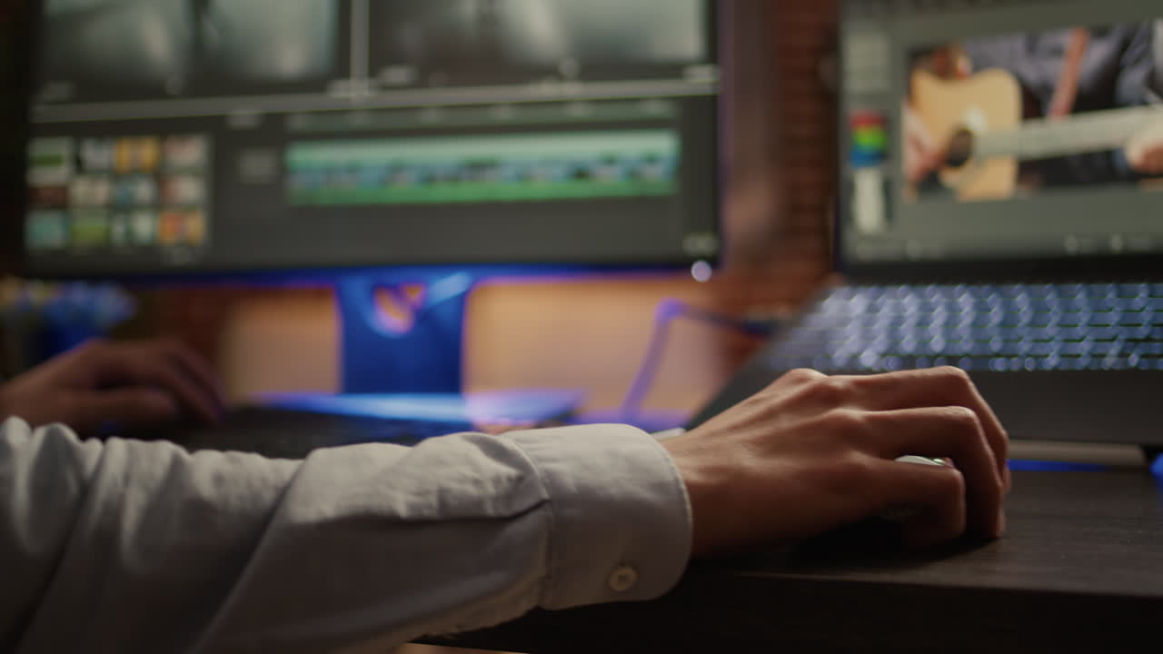 Video Editing and Post-Production Workspace