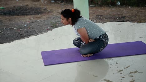 young womans doing yoga,how to fix a slippery yoga mat