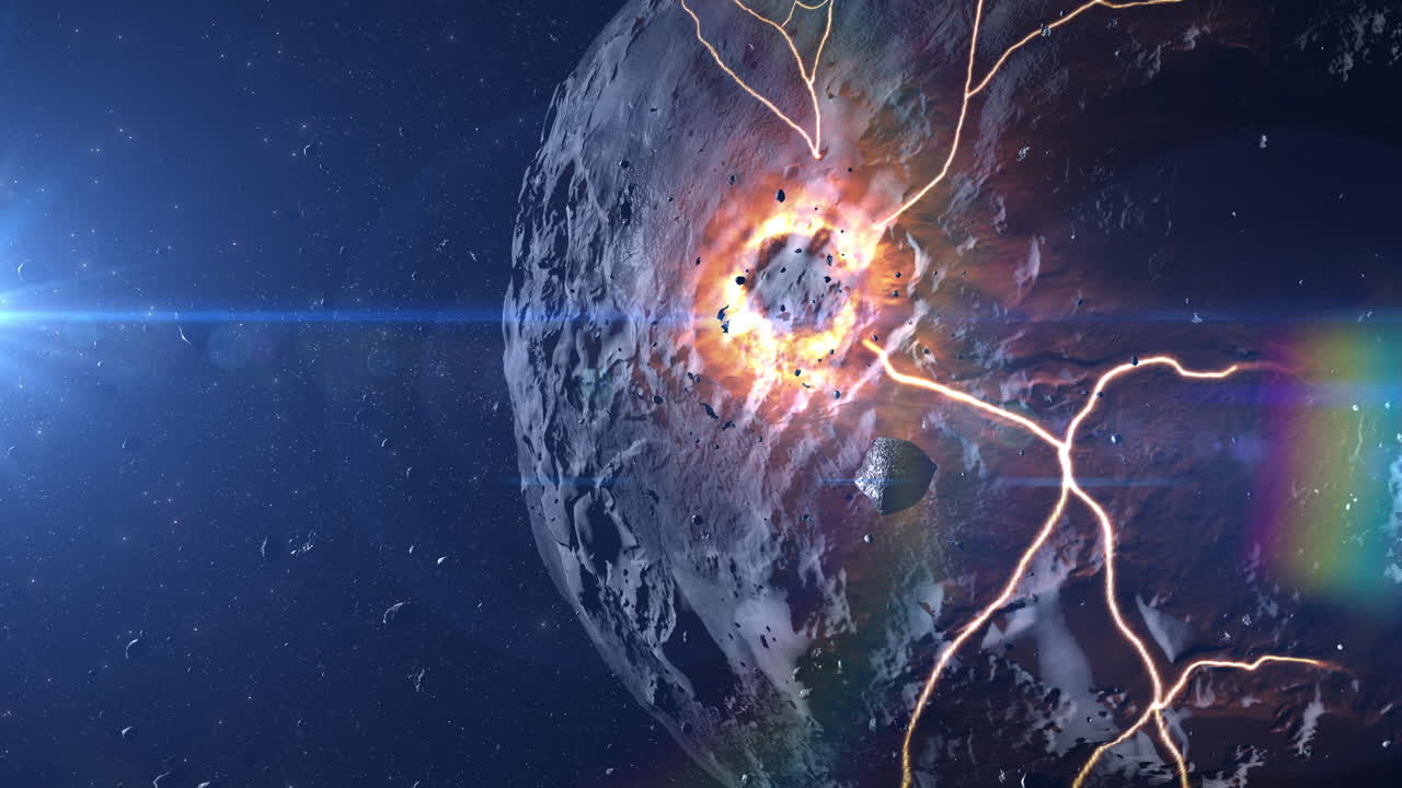 우주에서 폭발하는 행성