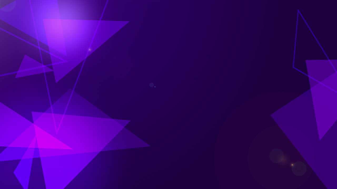 Abstract purple background with animated triangle geometric shapes ...