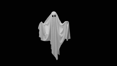 flying white ghost with alpha channel