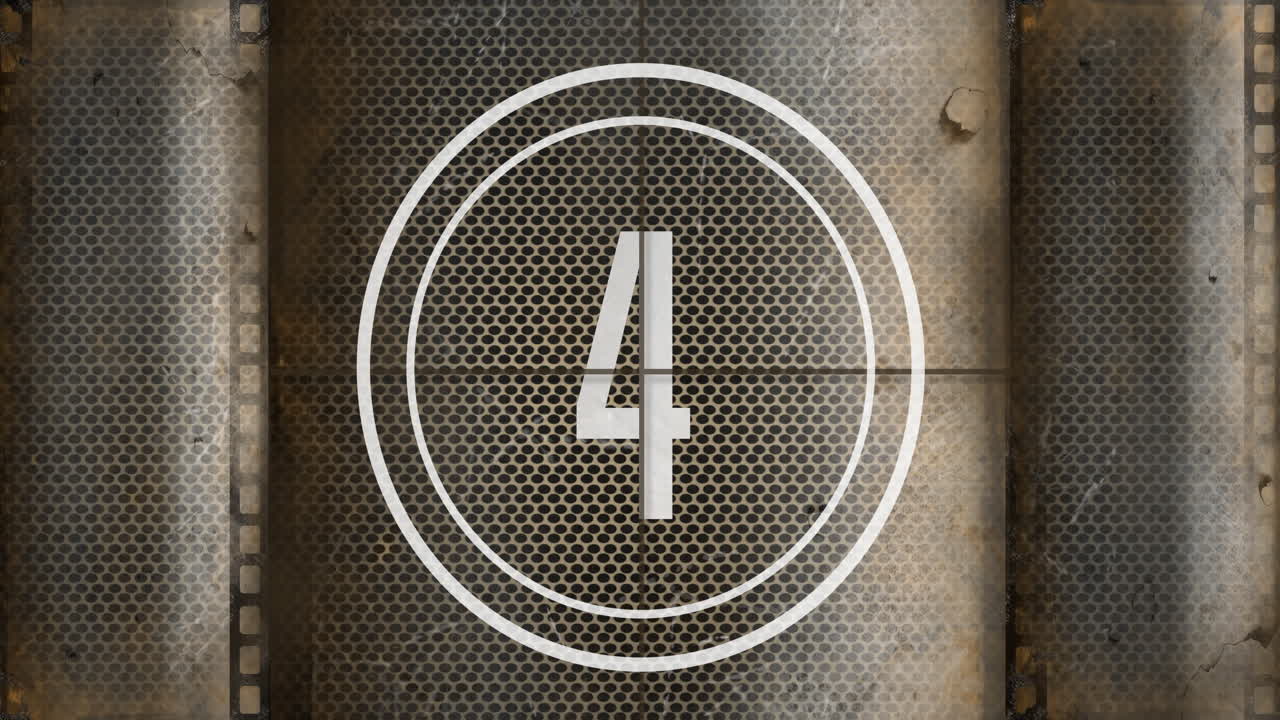 Film countdown animation 4k