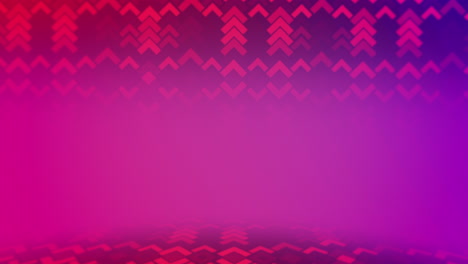 formas rojas y azules vibrantes en zigzag en fondo púrpura