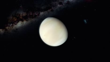 lentamente a la deriva hacia el planeta venus