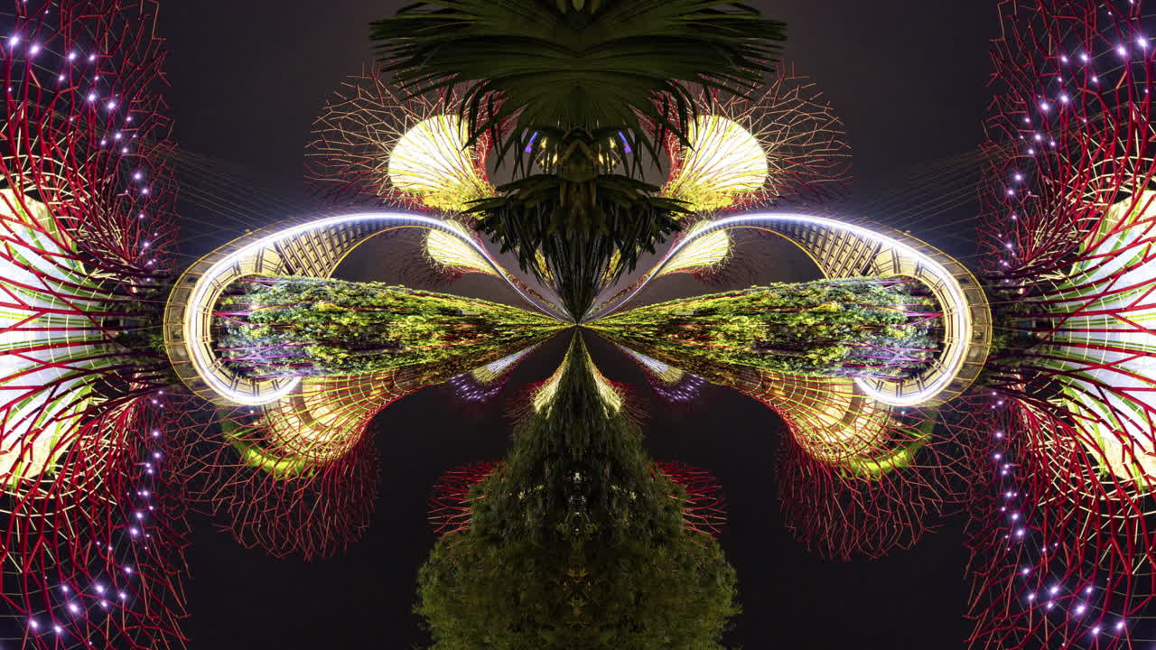 light show in the gardens by the bay in singapore