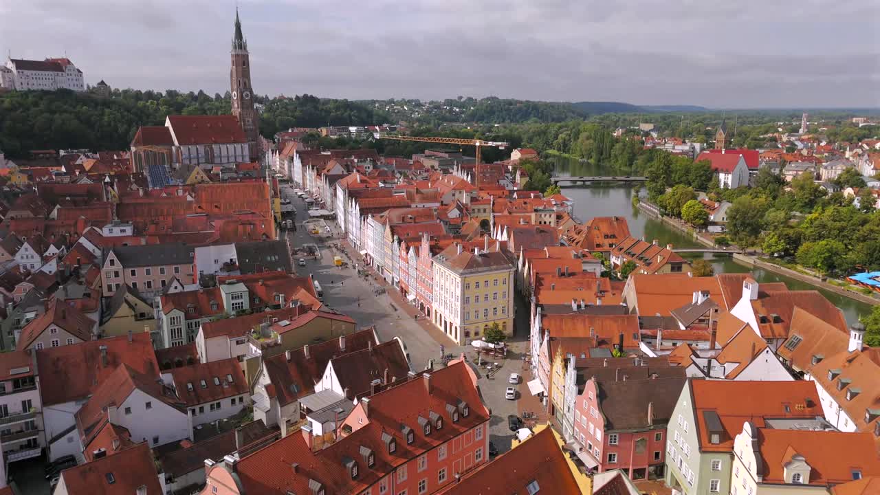Enjoy the unique perspective of Landshut’s annual festivals and celebrations, revealing the city’s festive spirit from above.