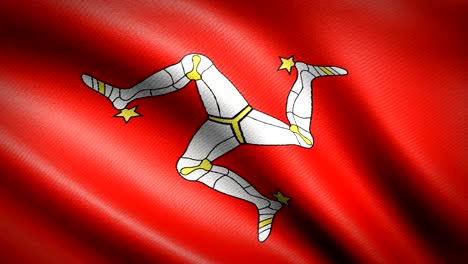 bandera de la isla de man. animación de bucle sin costuras. video de alta definición en 4k