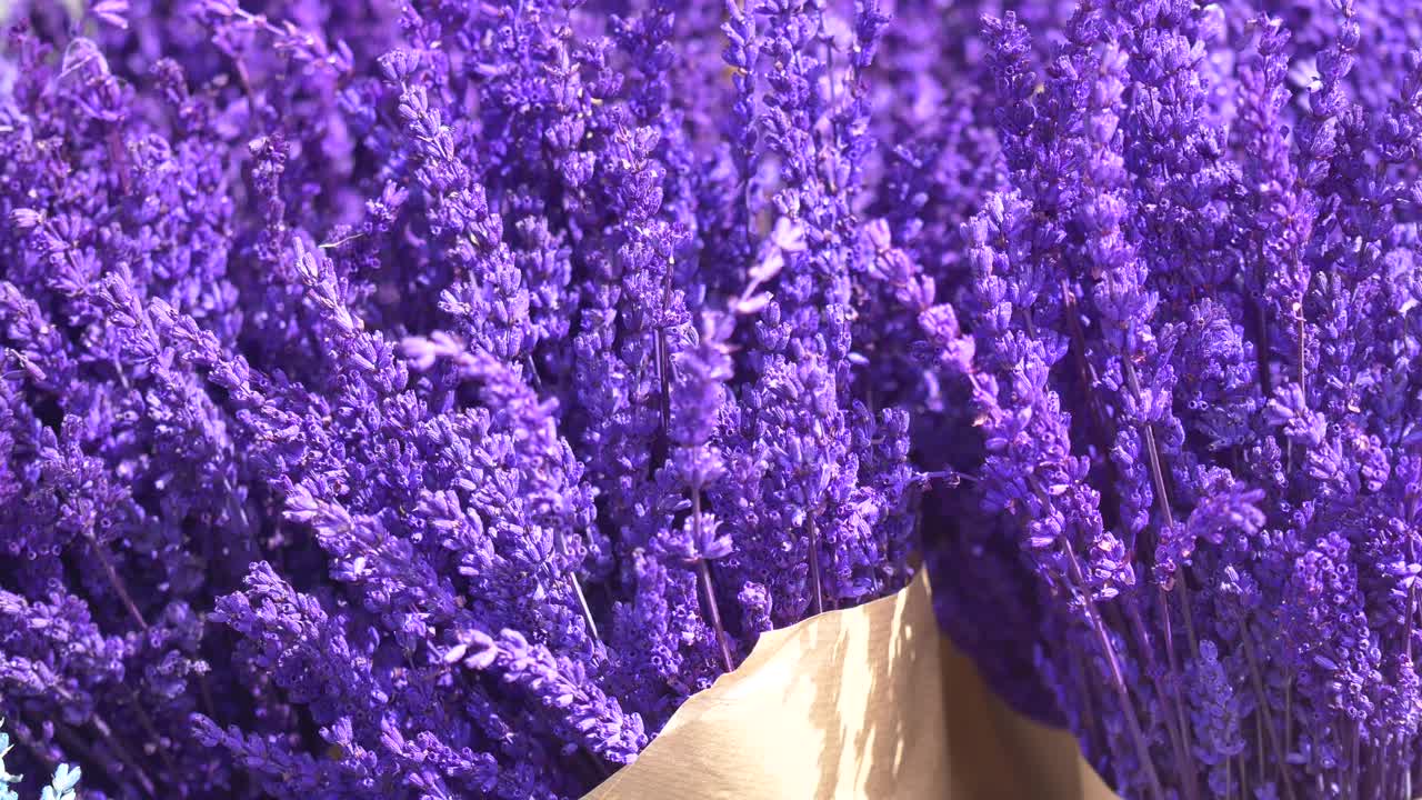 ラベンダーの花束のクローズアップ