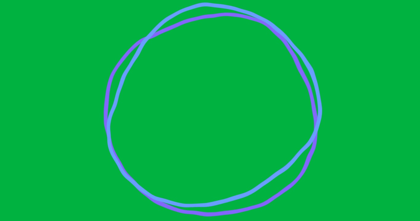Blue and purple loops overlapping floating on transparent canvas, showcasing graphic design concept
