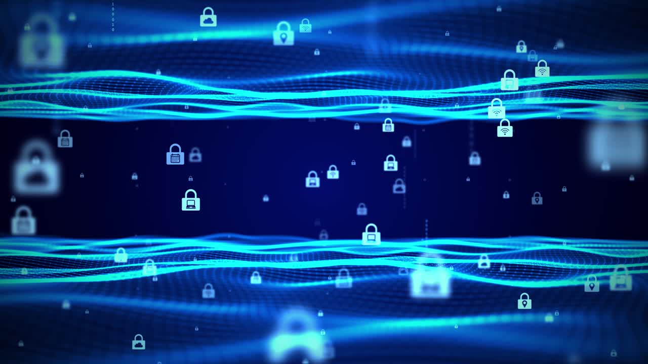 3D 4K internet digital online data technology Loop background.