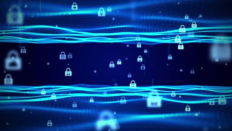 3d 4k internet digital online data technology loop background.