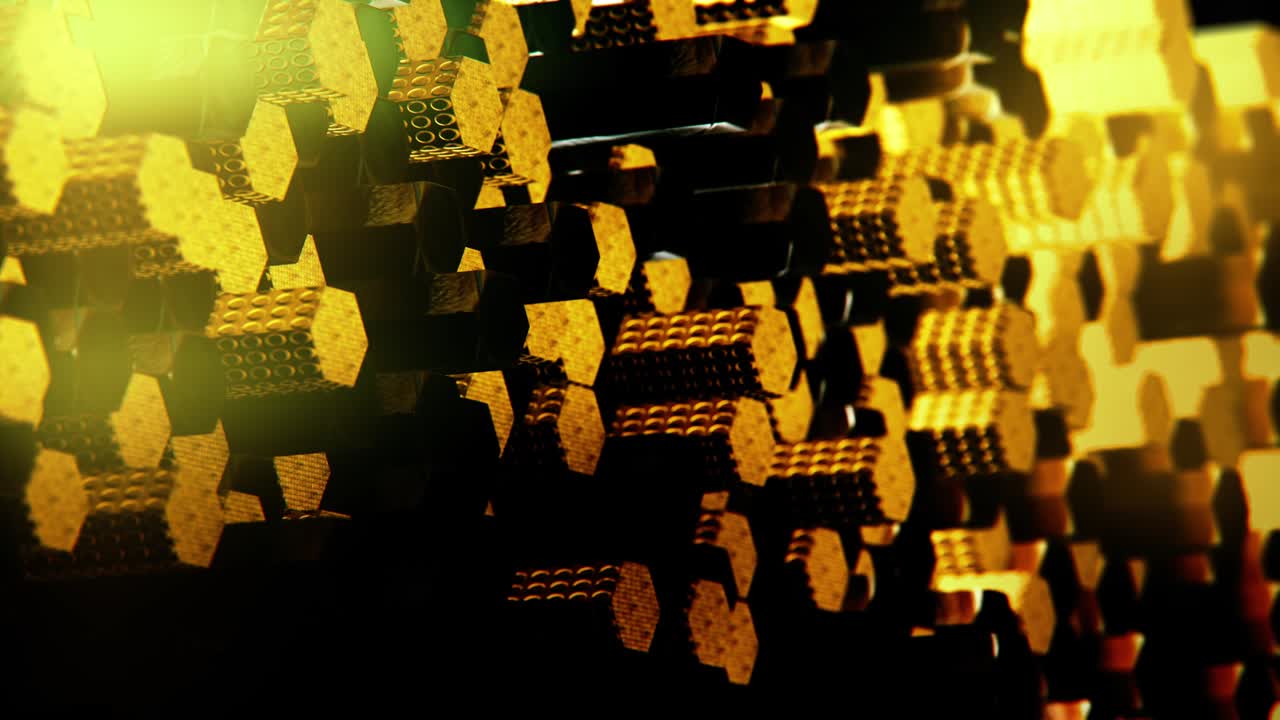 육각형의 움직이는 배경 4k 모션 그래픽