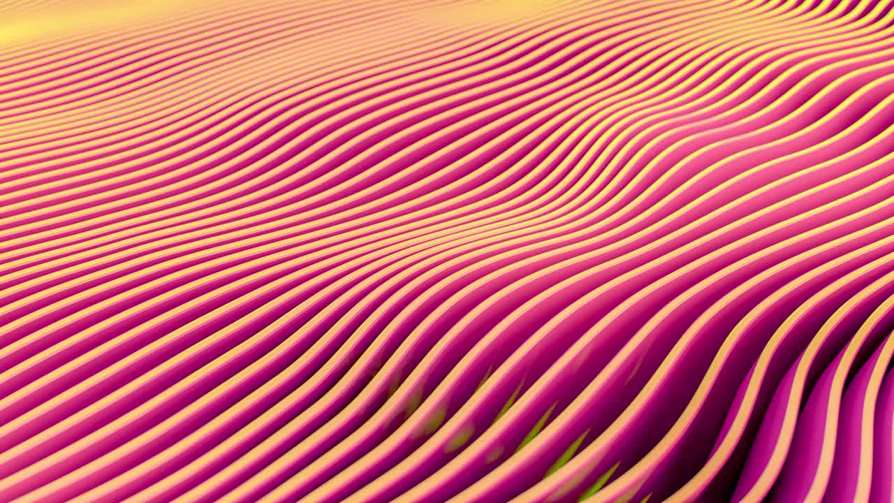 Animation of wave movements of geometric lines