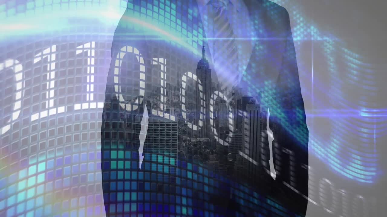 사업가에 대한 데이터 처리 애니메이션