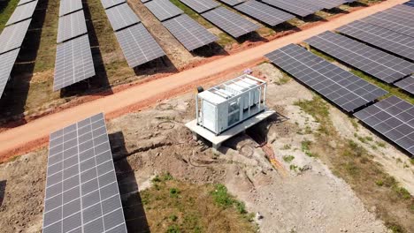 modern containerized solar farm inverter station for power utility grid connectivity and electricity generation