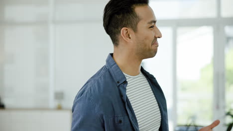 man looking thoughtfully in a modern office environment