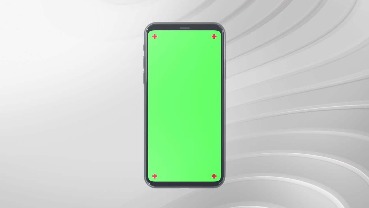 teléfono móvil pantalla verde encendiendo fondo de tecnología de ciencia ficción