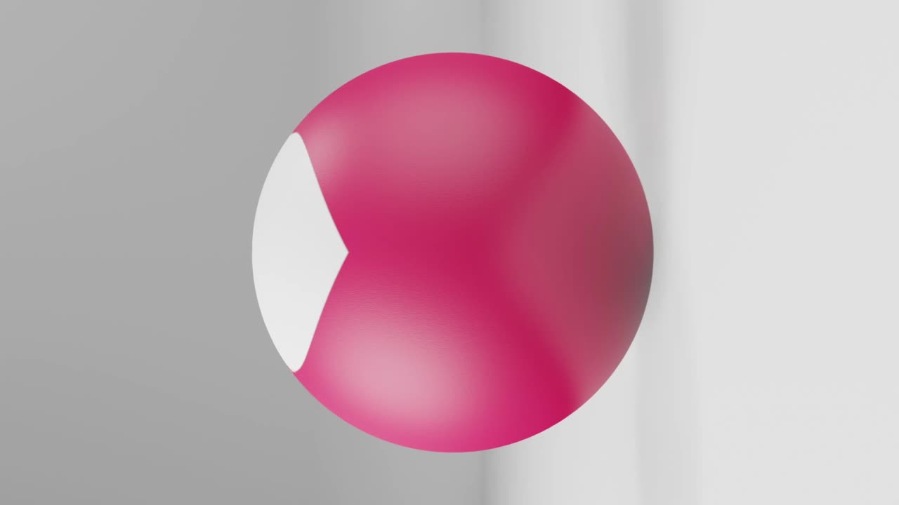 botón de facebook de reacción de amor en forma de pelota de goma gigante rodando