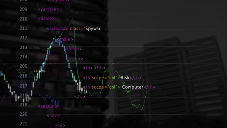 Animation-Der-Datenverarbeitung-über-Dem-Stadtbild