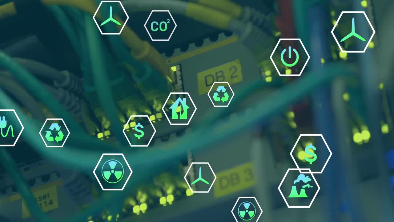 와이어를 통해 디지털 아이콘의 애니메이션