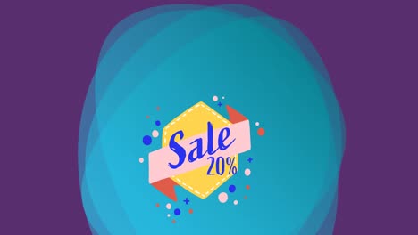 Animation-of-sale-text-over-purple-moving-background