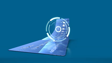 animation of loading circle over bank card