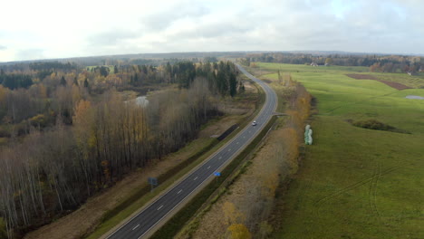 national highway in baltic states - northern europe