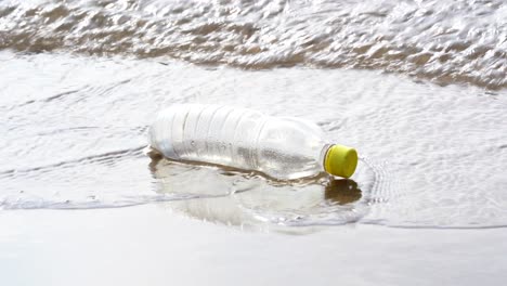 plastic bottle in the ocean