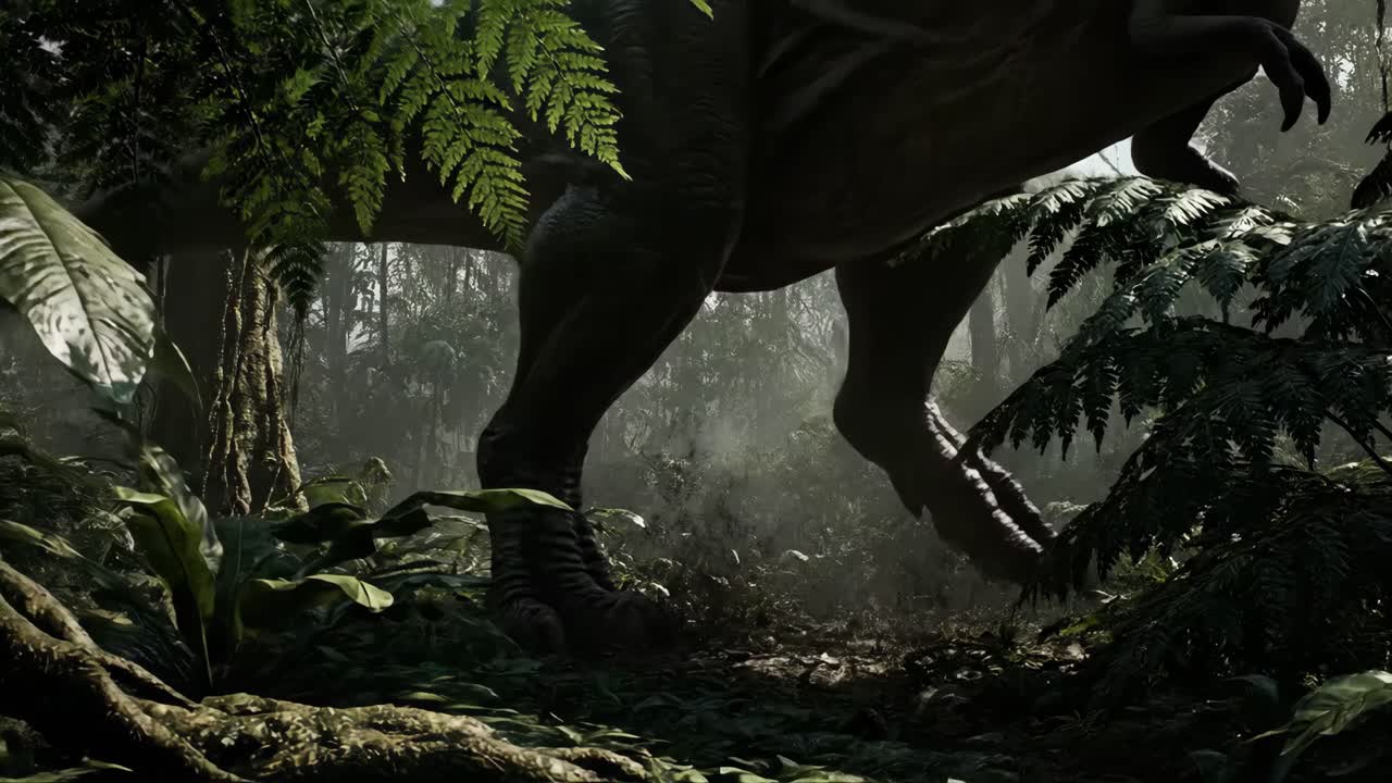 T-Rex in a Lush Jungle
