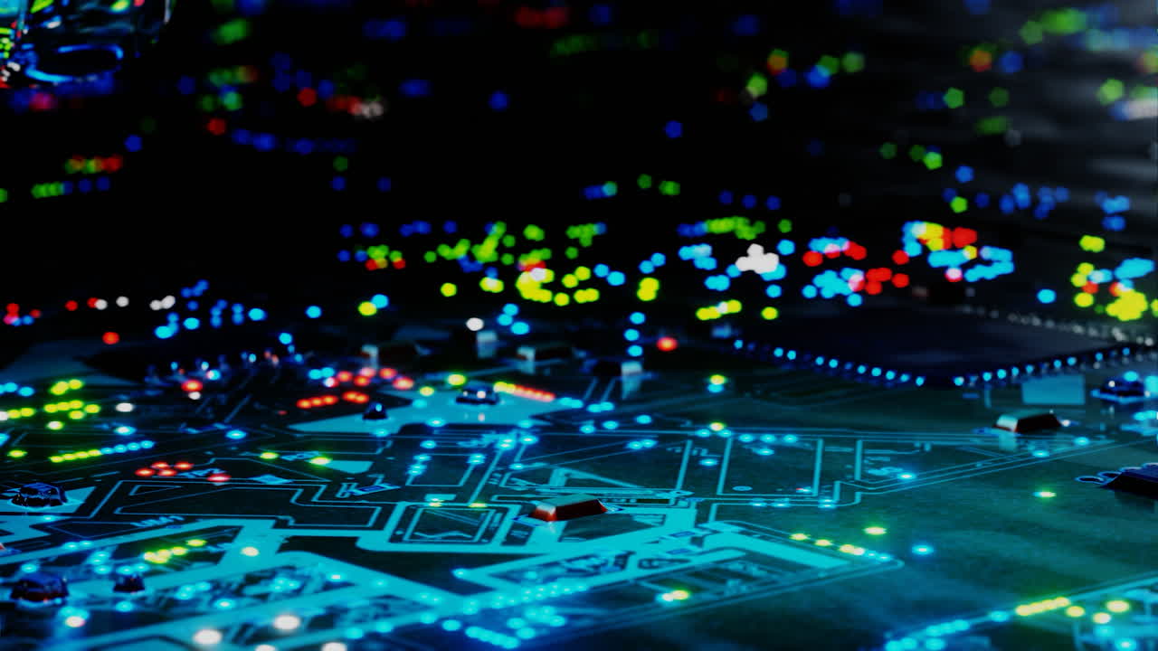 Robot arm touching motherboard PC component