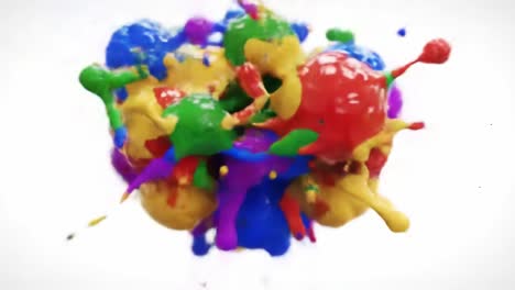 colorful paint spheres