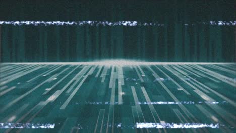 animación de interferencia de fallo sobre líneas de neón sobre fondo negro