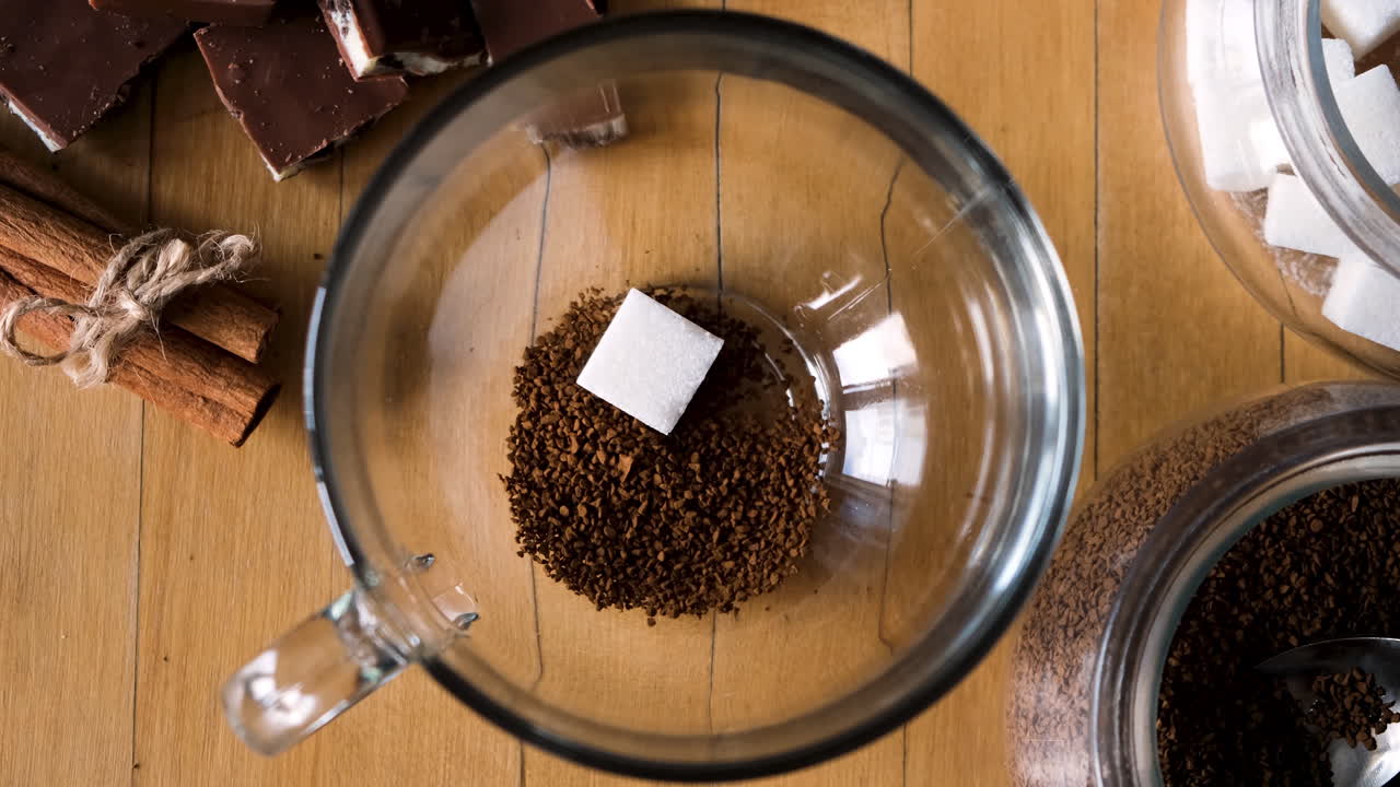 Preparing a Chocolate Coffee Drink
