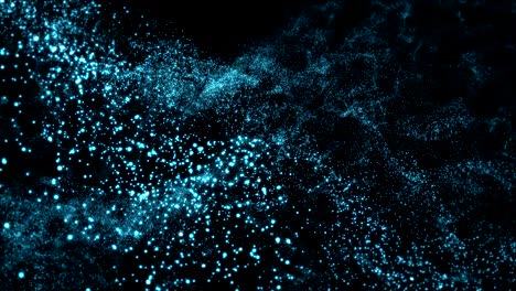 fondo de partículas abstractas en azul y 4k