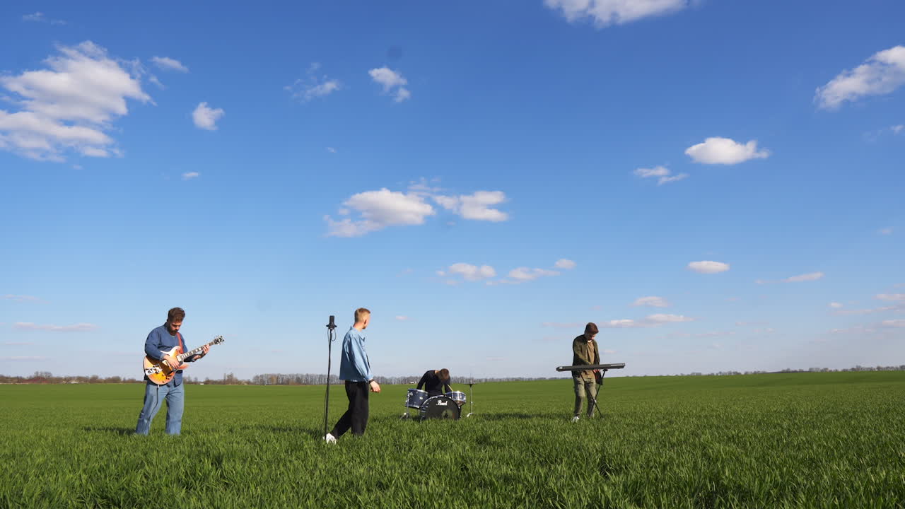 Band Performing in a Field