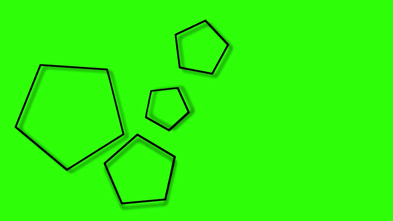 formas geométricas de pentágono negro