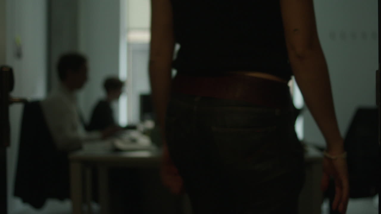 escena de la oficina borrosa